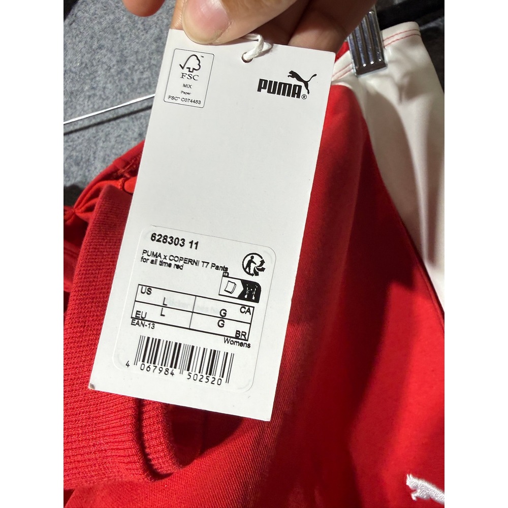 Puma x Coperni T7 Pants For All Time Red Wide Leg Track Pants 628303 11 L NEW - Picture 4 of 9